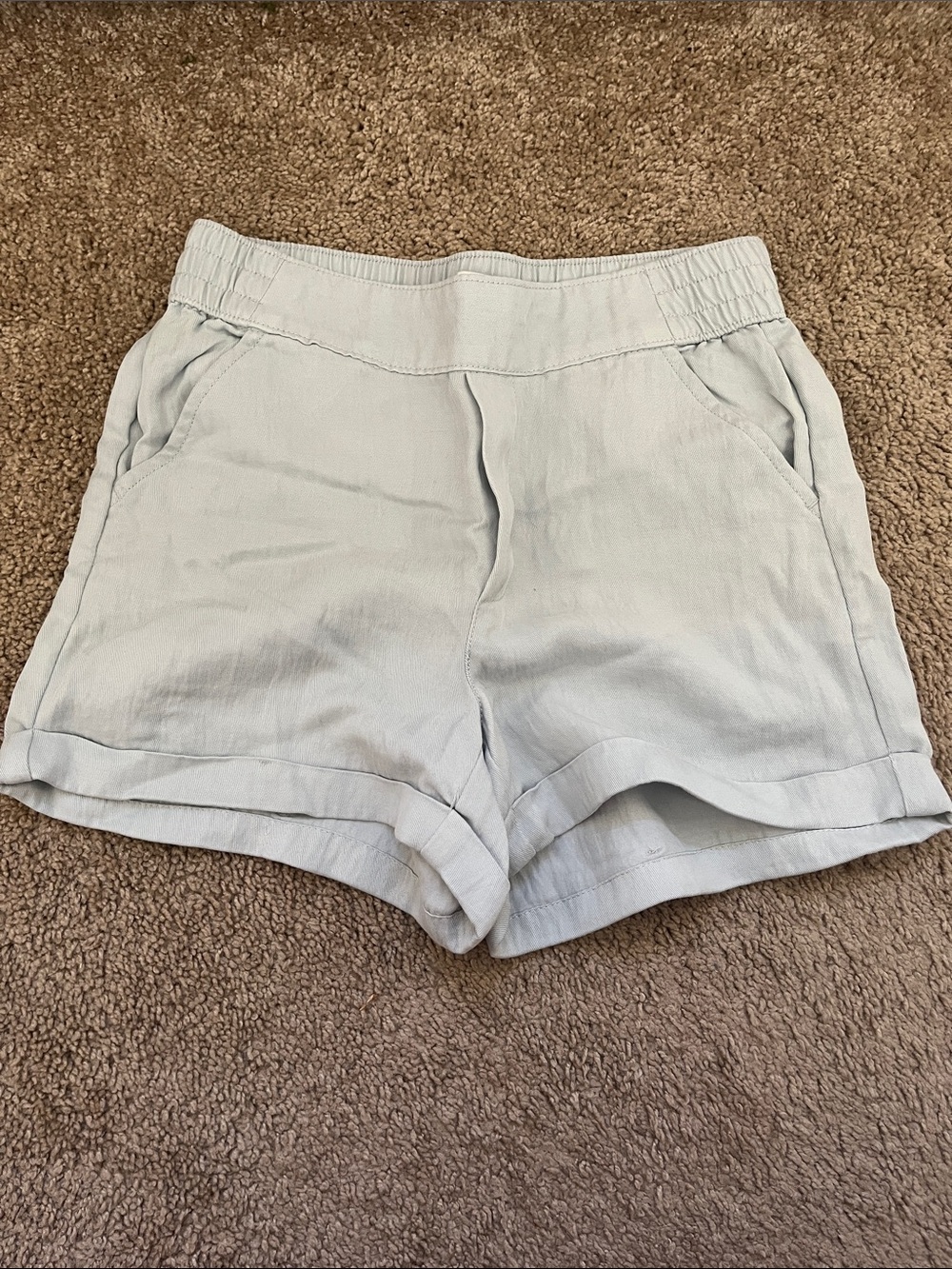 Rachel Zoe Light Blue High-Waist Casual Shorts